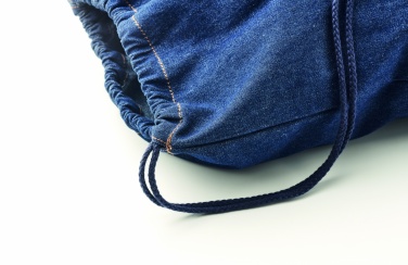 Logotrade promotional item image of: Recycled denim drawstring bag