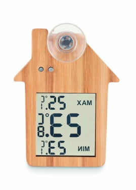 Logo trade business gift photo of: Bamboo weather station HISA