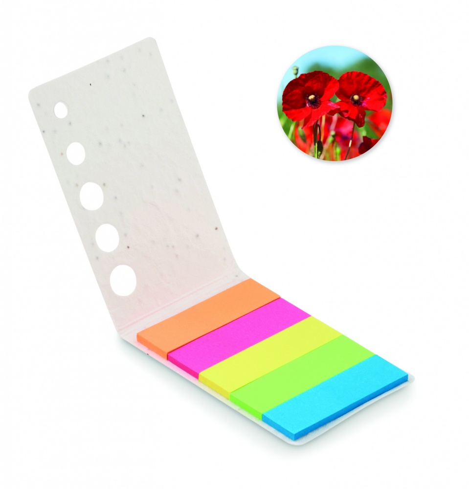 Logo trade promotional gifts picture of: Seed paper page markers pad