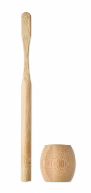 Logotrade business gifts photo of: Bamboo tooth brush with stand