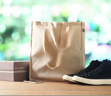 Logo trade promotional gift photo of: Organic cotton shopping bag