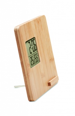 Logo trade promotional items picture of: Bamboo weather station 10W