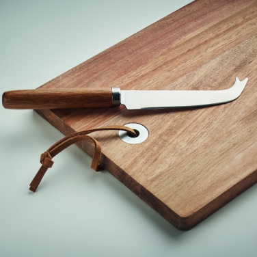 Logo trade promotional merchandise picture of: Acacia wood cheese board set Hannover