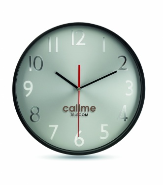Logotrade advertising product image of: Wall clock w silver background
