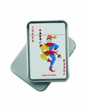 Logo trade promotional giveaways picture of: Playing cards in tin box