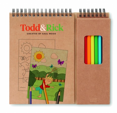 Logo trade promotional product photo of: Colouring set with notepad
