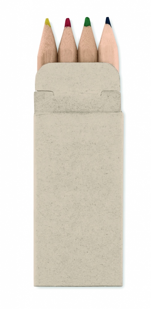 Logotrade promotional product picture of: 4 mini coloured pencils