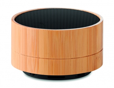 Logo trade promotional gift photo of: 3W Bamboo wireless speaker