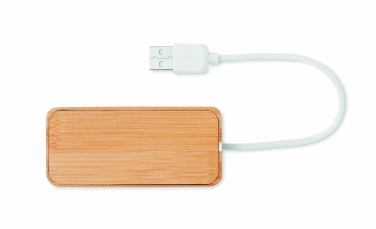 Logotrade promotional product picture of: Bamboo USB 3 ports hub