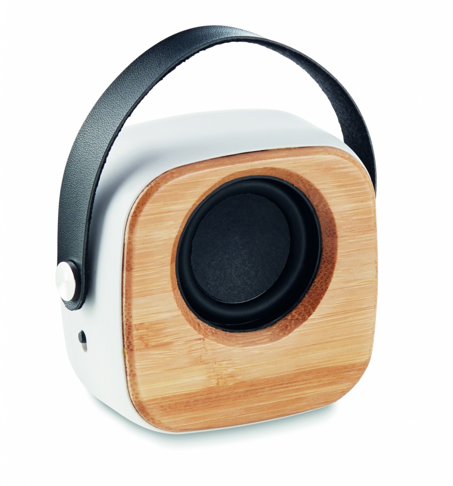 Logo trade promotional giveaways picture of: Speaker 3W with bamboo front side