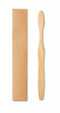 Logotrade promotional merchandise photo of: Bamboo toothbrush in Kraft box