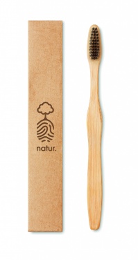 Logo trade promotional items picture of: Bamboo toothbrush in Kraft box