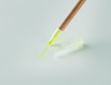 Logo trade promotional giveaways picture of: 2 in 1 carton pen highlighter