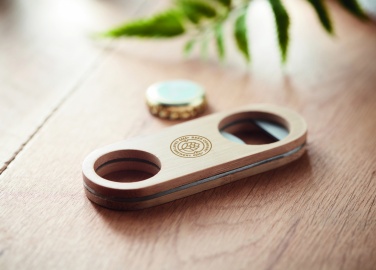 Logo trade promotional items image of: Oval Bamboo bottle opener VALBAMPER