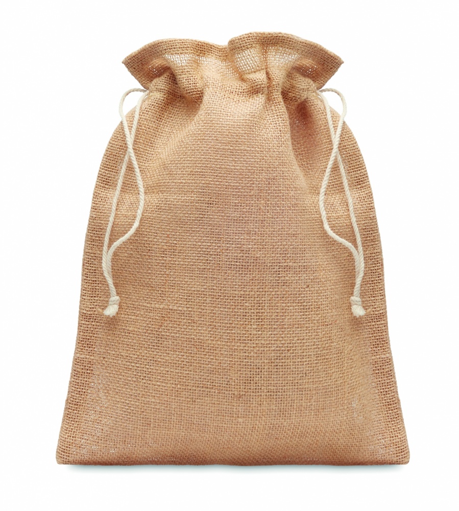 Logotrade advertising product picture of: Small jute gift bag 14 x 22 cm