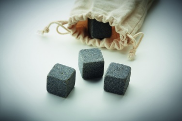 Logotrade corporate gift image of: 4 stone ice cubes in  pouch