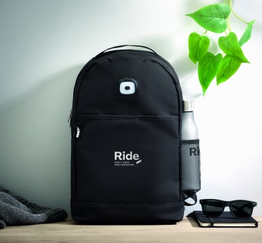Logo trade promotional item photo of: Backpack in RPET & COB light