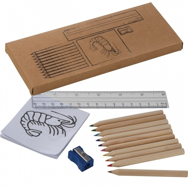 Logo trade promotional merchandise photo of: Drawing set for kids LITTLE PICASSO
