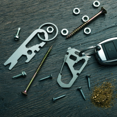 Logotrade promotional item picture of: Multifunctional keychain ATACAMA Schwarzwolf