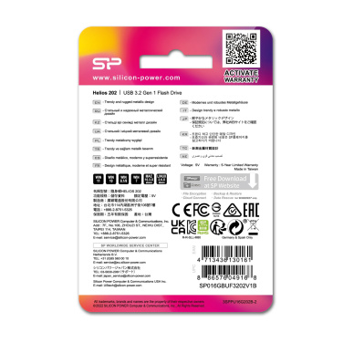 Logo trade advertising products picture of: Pendrive Silicon Power HELIOS 202, 3.2 Gen 1, 16GB