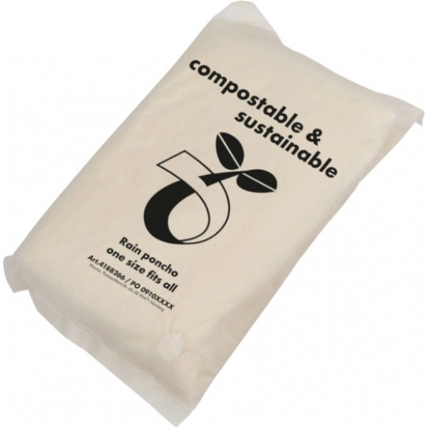 Logo trade business gift photo of: Rain poncho FLEURUS