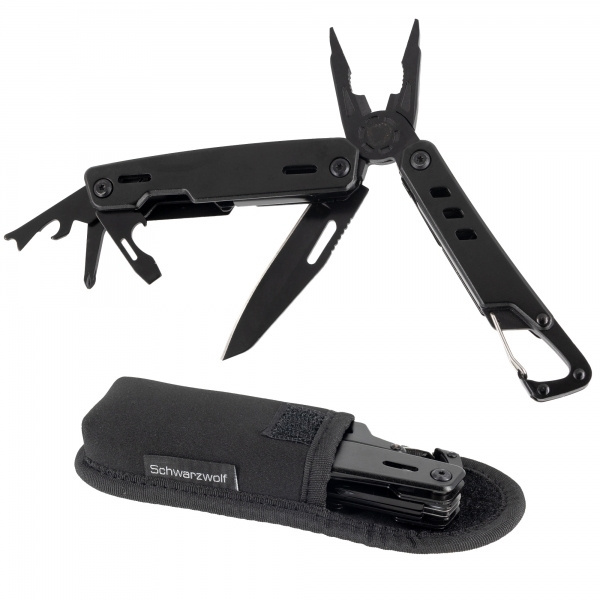Logo trade promotional gifts image of: Multitool NOBLE Schwarzwolf