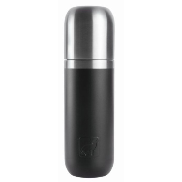 Logo trade promotional giveaways image of: Vacuum bottle DINARA Schwarzwolf