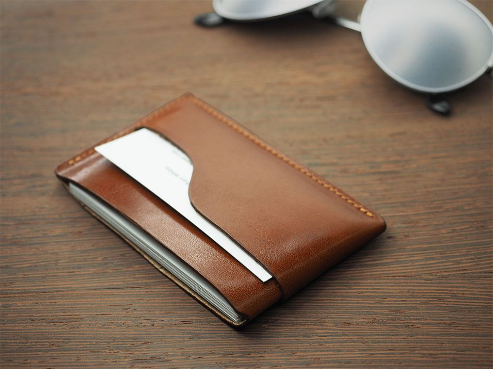 Logo trade promotional merchandise image of: Business card holder 869067