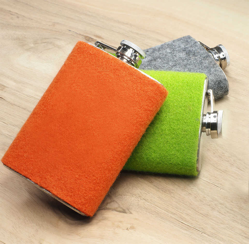 Logo trade business gifts image of: Hip flask 426139