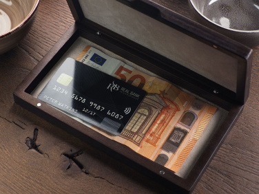 Logo trade promotional gifts image of: Wooden bill box 1816121