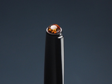 Logo trade corporate gifts image of: Ball pen with AMBER stone 2070036