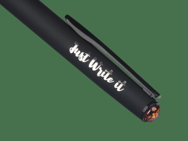 Logo trade corporate gifts image of: Ball pen with AMBER stone 2070036