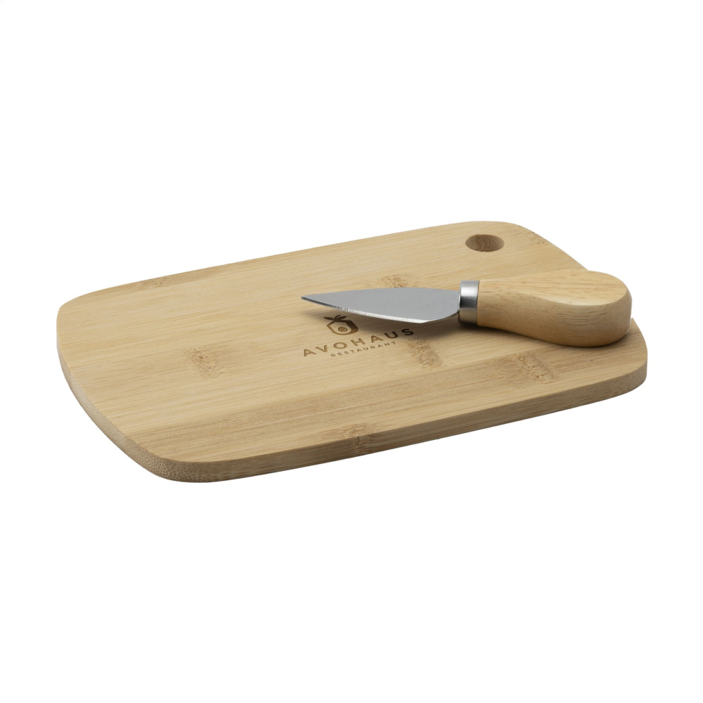 Logo trade promotional gift photo of: Bamboo Cheese Platter 2-pcs