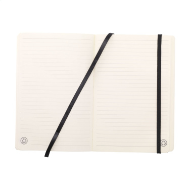 Logo trade corporate gifts image of: Monti Recycled Leather - Paper Notebook A5