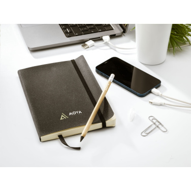 Logo trade corporate gifts image of: Monti Recycled Leather - Paper Notebook A5