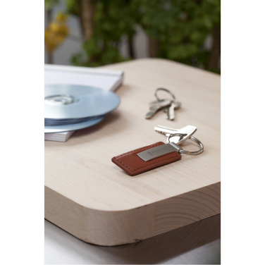 Logo trade promotional item photo of: LeatherKey keyring