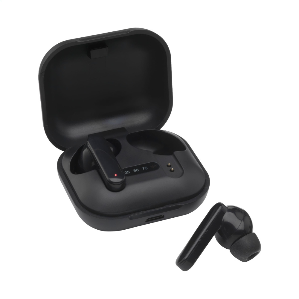 Logo trade promotional giveaways image of: Aron TWS Wireless Earbuds in Charging Case