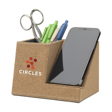 Logotrade advertising products photo of: Ecork Pen Holder Wireless Charger