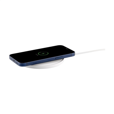 Logo trade business gift photo of: Coil RCS Recycled Wireless Charger