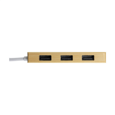 Logo trade promotional item photo of: Bamboo USB Hub