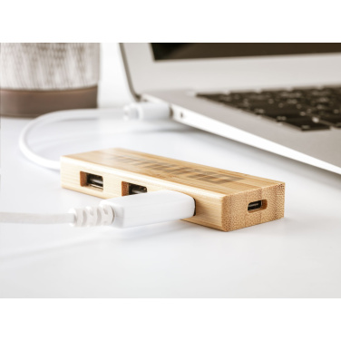Logotrade corporate gift picture of: Bamboo USB Hub