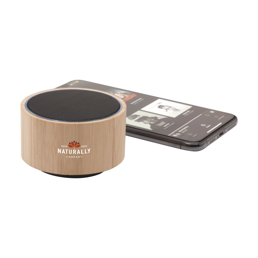Logo trade promotional gift photo of: Wave Bamboo Wireless Speaker