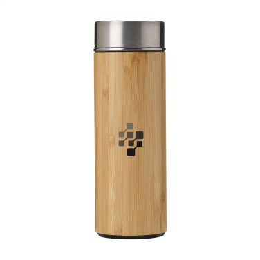Logo trade promotional merchandise photo of: Osaka 360 ml bamboo thermo bottle/thermo cup
