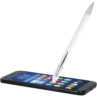 Logo trade business gift photo of: Kish ballpoint pen with silver finish (black ink)