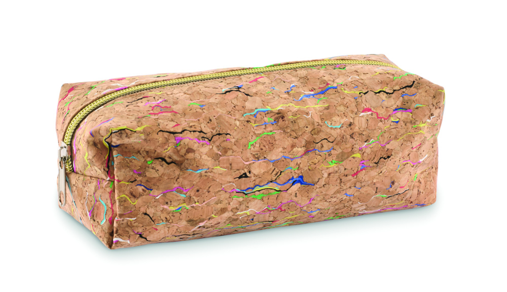 Logotrade promotional product picture of: Coloured cork pencil case