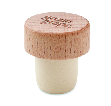 Logo trade promotional gift photo of: Beech wood bottle stopper