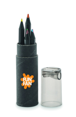 Logo trade corporate gift photo of: 6 black colouring pencils
