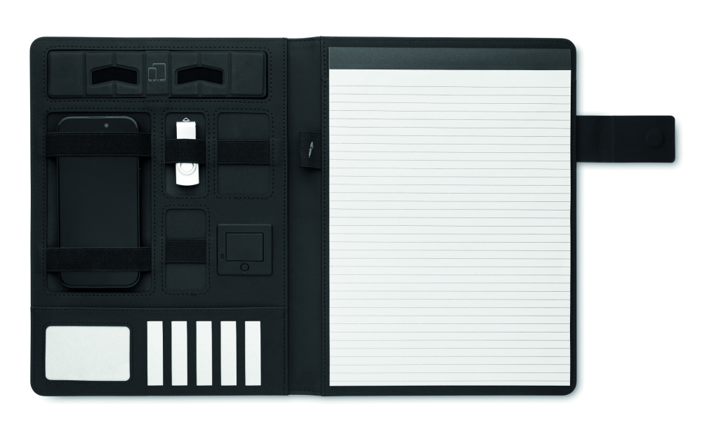 Logo trade corporate gifts picture of: A4 folder and wireless charger