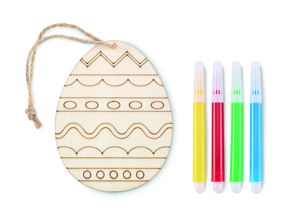 Logotrade promotional gifts photo of: Wooden egg painting set