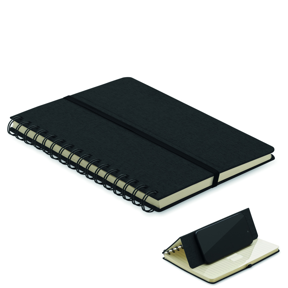 Logo trade promotional giveaways picture of: A5 notebook with phone holder